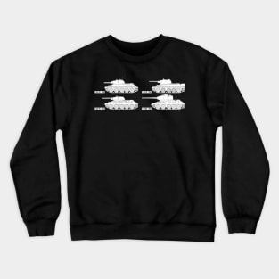 Four modifications of the USSR T-34 tank Crewneck Sweatshirt